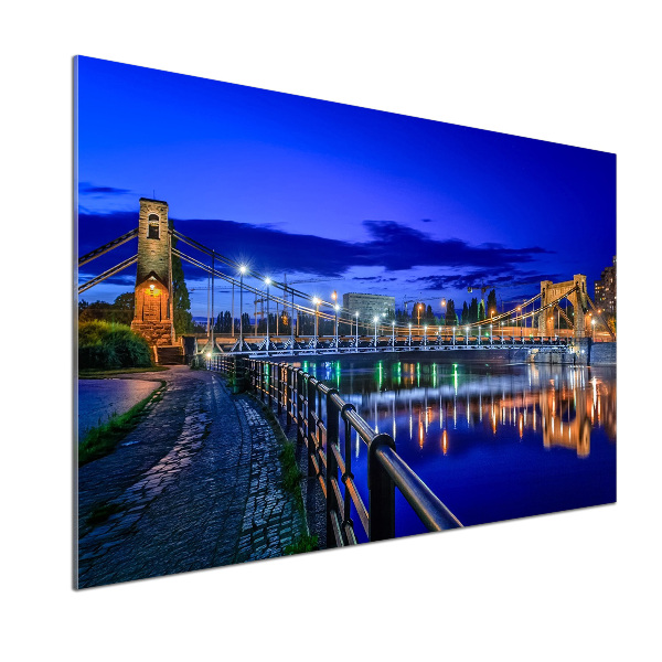 Achterwand keuken Wrocław 's nachts