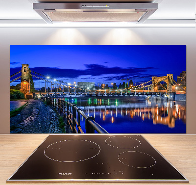 Achterwand keuken Wrocław 's nachts