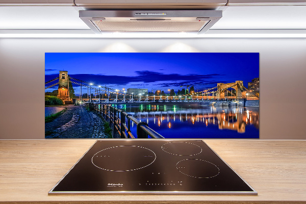 Achterwand keuken Wrocław 's nachts