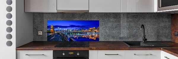 Achterwand keuken Wrocław 's nachts