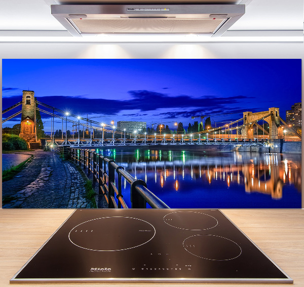 Achterwand keuken Wrocław 's nachts