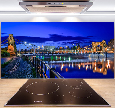 Achterwand keuken Wrocław 's nachts