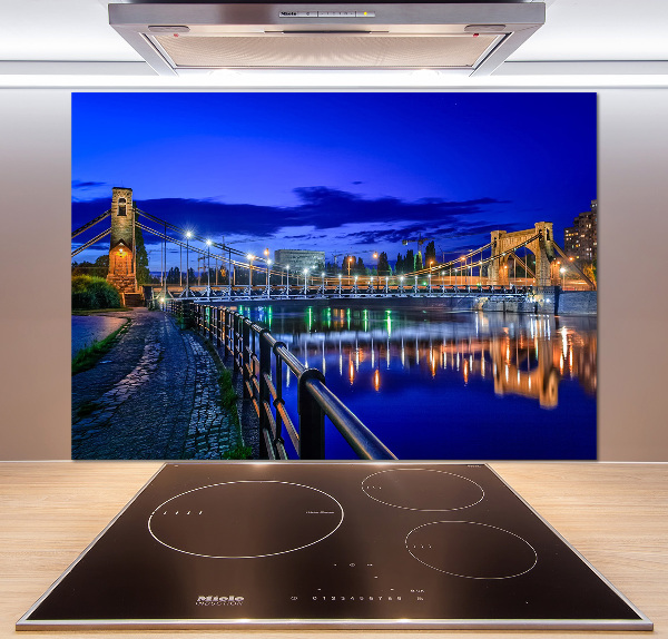 Achterwand keuken Wrocław 's nachts