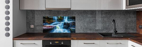 Glazen achterwand keuken Tropische waterval