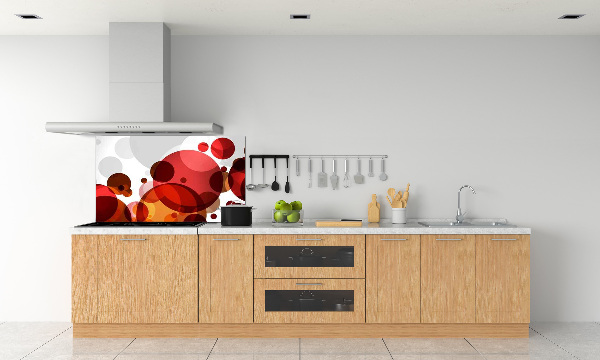 Spatscherm keuken Cirkelabstractie