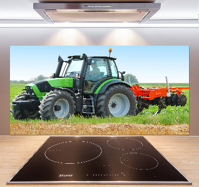 Spatscherm keuken Tractor op het veld