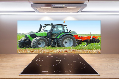 Spatscherm keuken Tractor op het veld