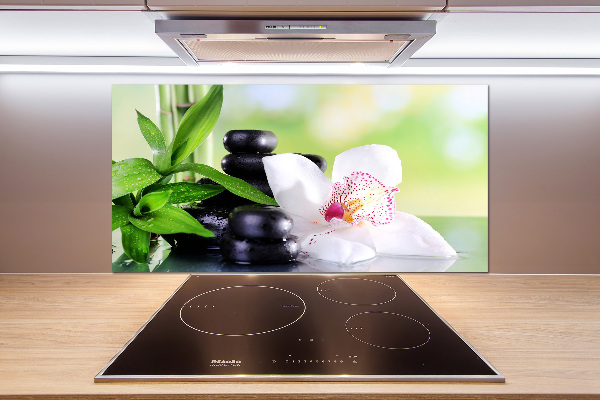 Glazen achterwand keuken Orchidee