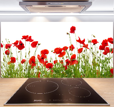 Achterwand keuken Klaprozen