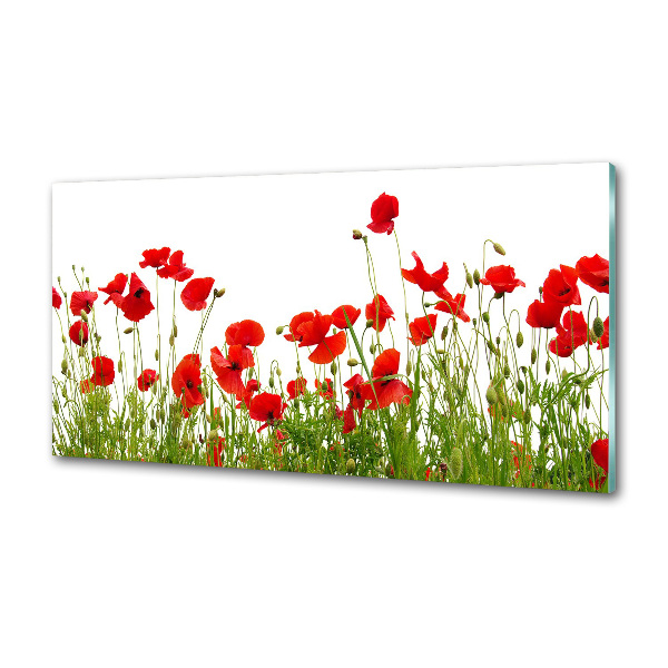 Achterwand keuken Klaprozen