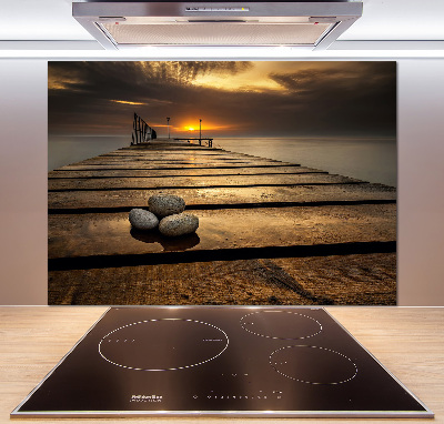 Achterwand keuken Houten steiger