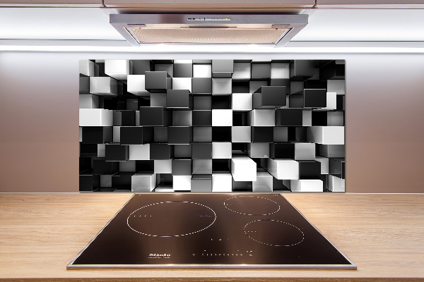 Spatplaat keuken Kubusabstractie