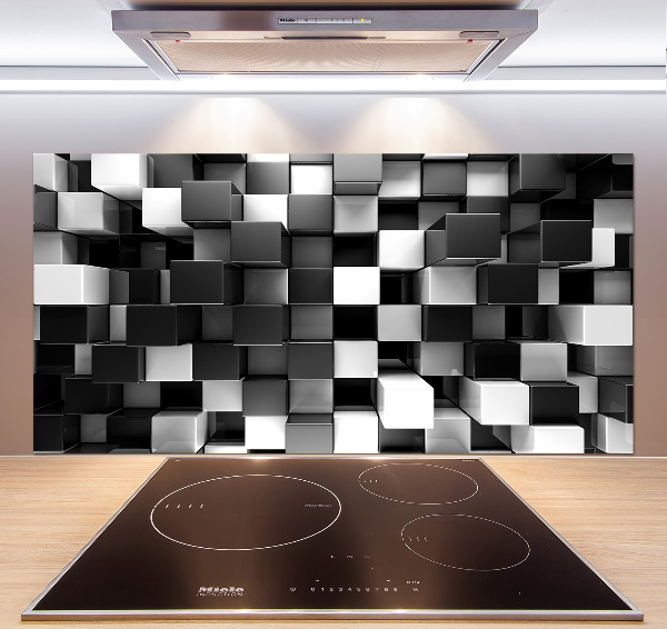Spatplaat keuken Kubusabstractie