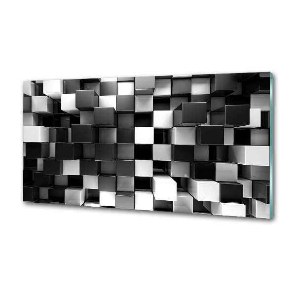 Spatplaat keuken Kubusabstractie