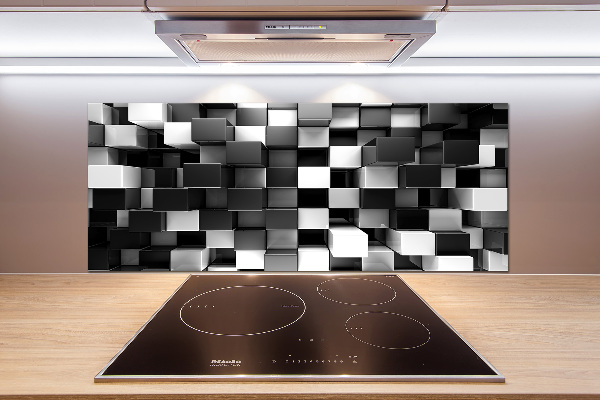 Spatplaat keuken Kubusabstractie