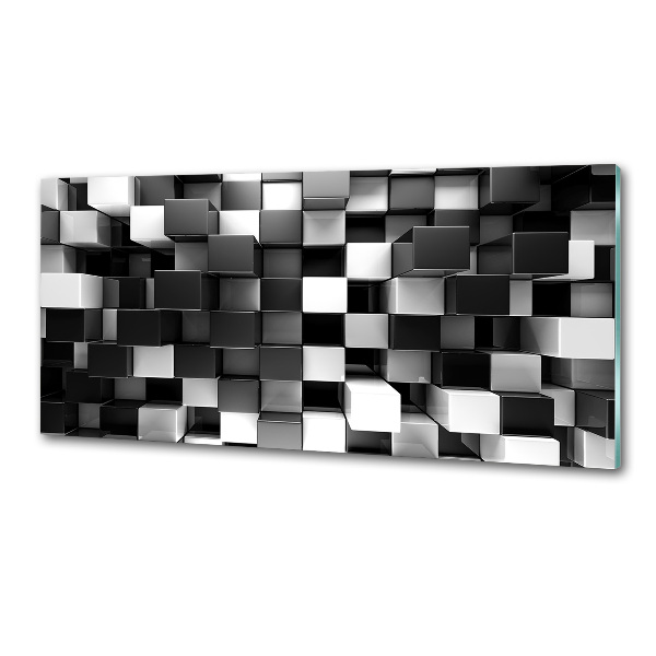 Spatplaat keuken Kubusabstractie