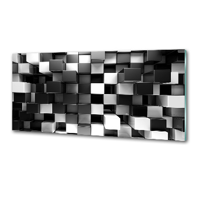 Spatplaat keuken Kubusabstractie