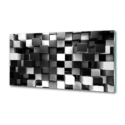 Spatplaat keuken Kubusabstractie