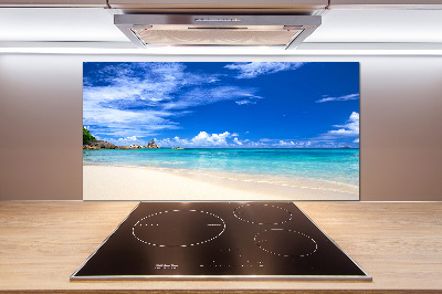 Spatscherm keuken Tropisch strand