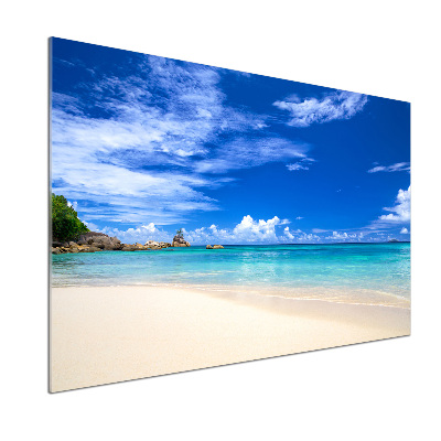 Spatscherm keuken Tropisch strand