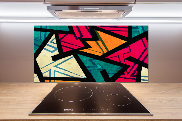 Glazen achterwand keuken Geometrische achtergrond