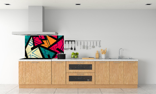 Glazen achterwand keuken Geometrische achtergrond