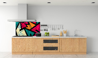 Glazen achterwand keuken Geometrische achtergrond