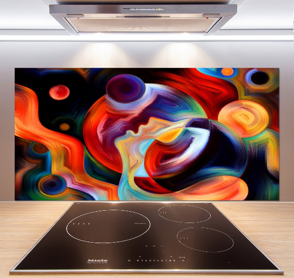 Spatscherm keuken Abstractie