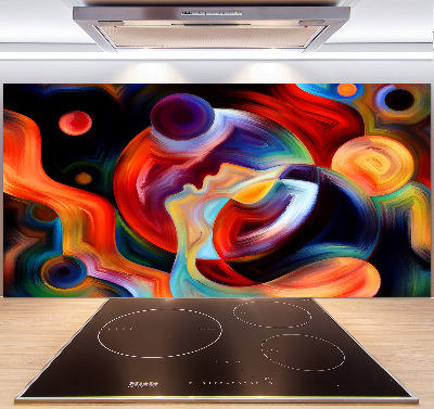 Spatscherm keuken Abstractie