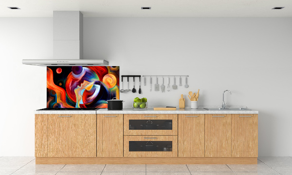 Spatscherm keuken Abstractie