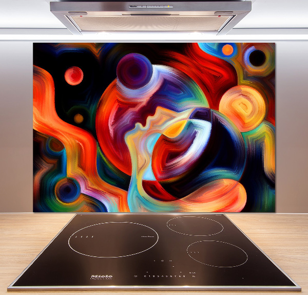 Spatscherm keuken Abstractie