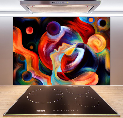 Spatscherm keuken Abstractie