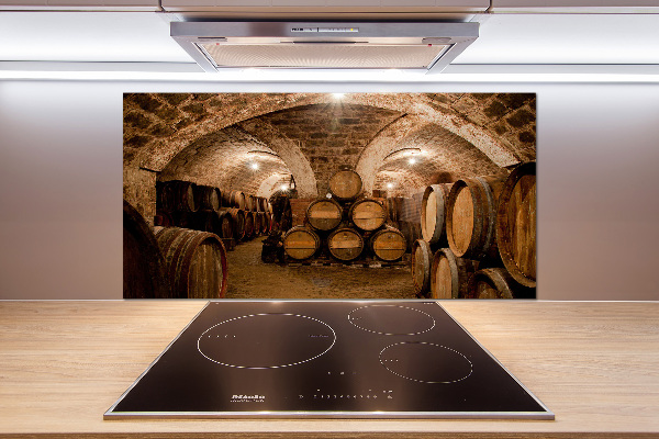 Glazen achterwand keuken Vaten in de wijngaard