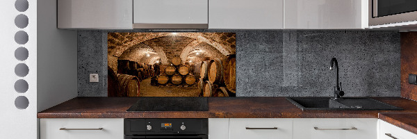 Glazen achterwand keuken Vaten in de wijngaard