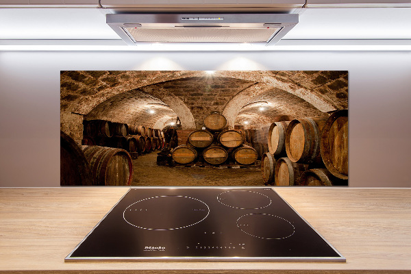 Glazen achterwand keuken Vaten in de wijngaard