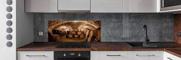 Glazen achterwand keuken Vaten in de wijngaard