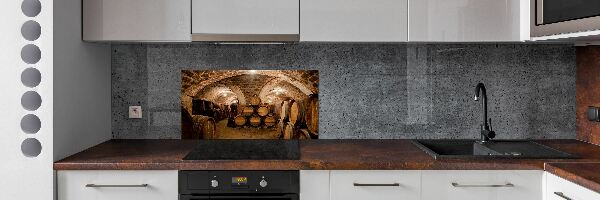 Glazen achterwand keuken Vaten in de wijngaard