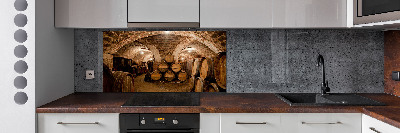 Glazen achterwand keuken Vaten in de wijngaard