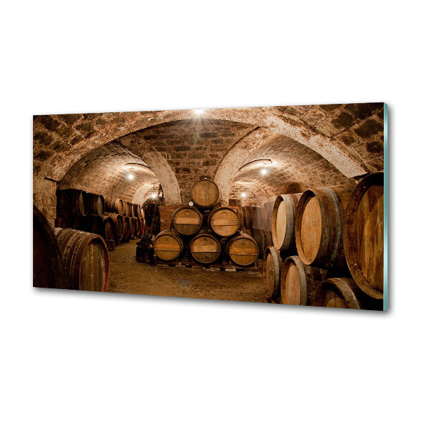 Glazen achterwand keuken Vaten in de wijngaard