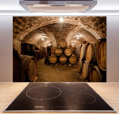 Glazen achterwand keuken Vaten in de wijngaard