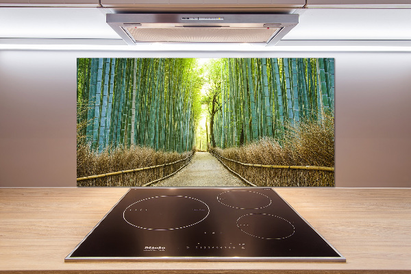 Spatscherm keuken Bamboebos