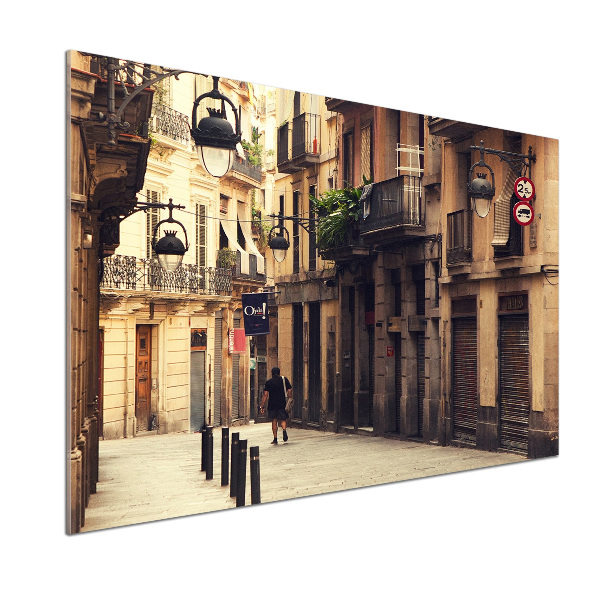 Achterwand keuken Straten van Barcelona