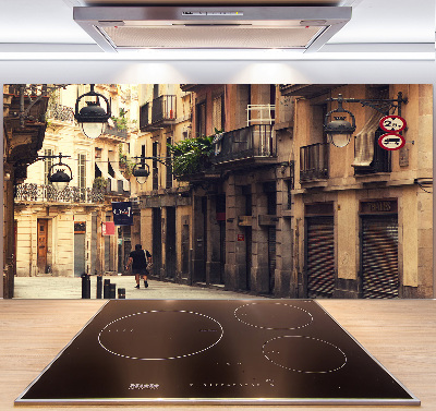 Achterwand keuken Straten van Barcelona