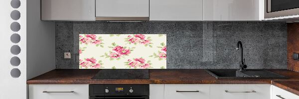 Spatplaat keuken Bloemenpatroon