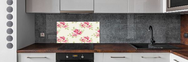 Spatplaat keuken Bloemenpatroon