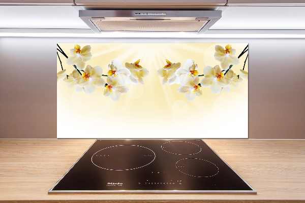 Spatscherm keuken Orchidee
