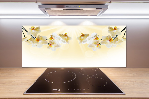 Spatscherm keuken Orchidee