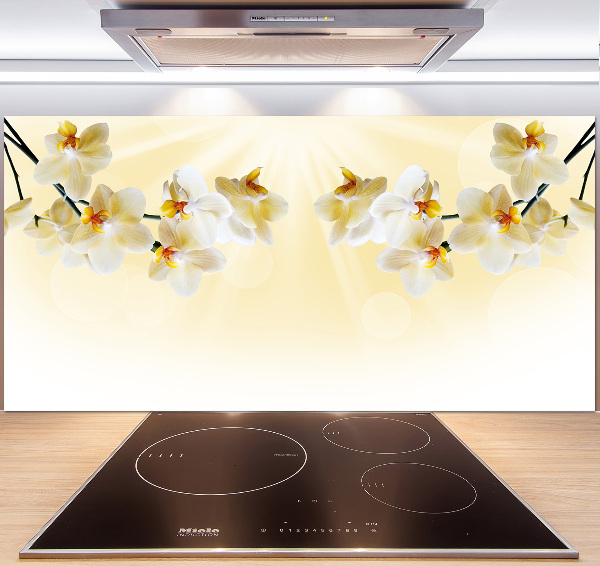 Spatscherm keuken Orchidee