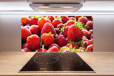 Glazen achterwand keuken Aardbeien