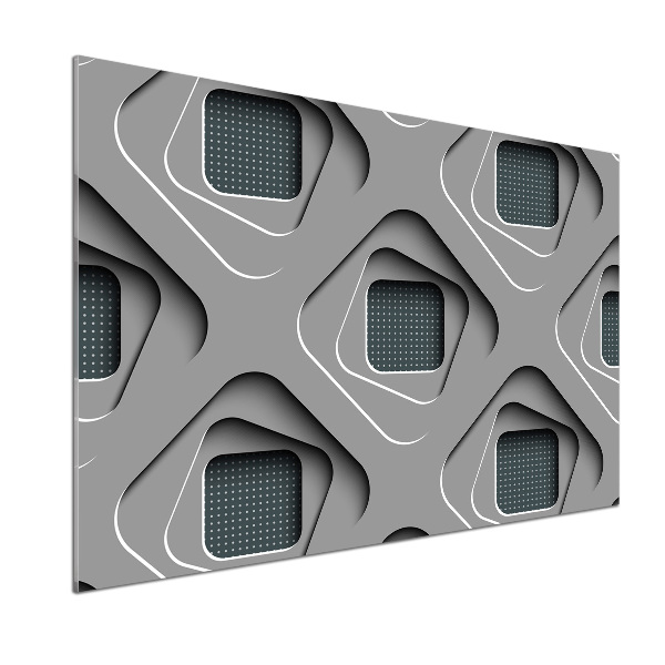 Glazen achterwand keuken 3D-abstractie